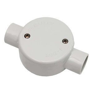 JUNCTION BOX CIRC 2 WAY 20MM GREY 22.20G