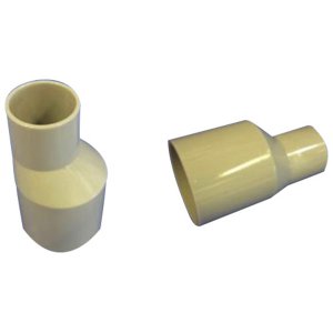 PIPE ADAPTOR HDPE 50/38MM GREY.