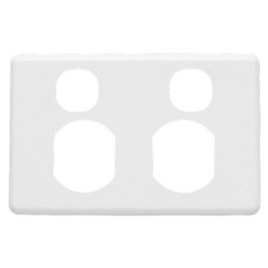 COVERPLATE FOR TWIN SW SKT WHT