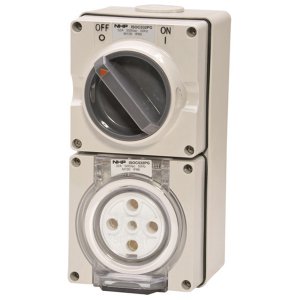SW/SOCKET 5 PIN 32A 500VAC GREY