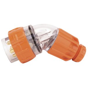PLUG ANGLED 4 PIN 20A 500VAC ELE ELEC ORANGE