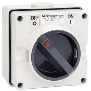 SWITCH 3 POLE 32A 500VAC NO B/BOX GREY