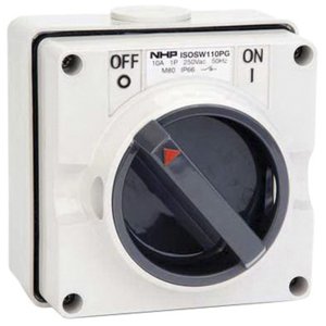 SWITCH 3 POLE 50A 500VAC NO B/BOX GREY