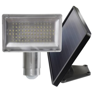 (I) HPM SOLAR SECURITY LIGHT & PIR SENSOR ALUM SILVER RSSL60