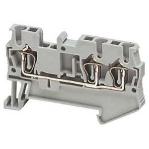 SPRING TERMINAL FEED THROUGH 3PTS 2.5MM 24A 1X2