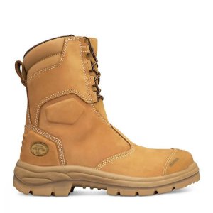 BOOT HIGH LEG LACE UP ZIP-SIDED BC WHEAT 9 OLIVER
