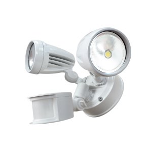 SENSOR LIGHT LED 2X8W 12M IP44 WHT ECOSPOT