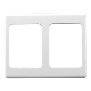 SURROUND FLUSH 2G VERT CURVED SIDE WHITE 2000/2-WE