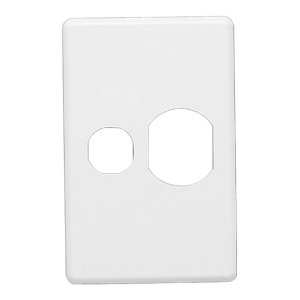 COVER SW SOCKET SINGLE VERT WHITE C2015VC