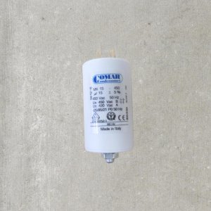 CAPACITOR MOTOR RUN 15UF 450VAC 40X70MM CR115 COMAR