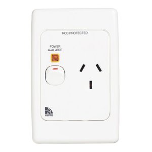 (I) SOCKET SW 1G NEON RCD CIRC ID 10A RED ML2015V-RD