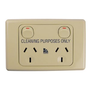 SOCKET SW 2G NEON CLEANER LBL 10A BEIGE ML2025C-BG