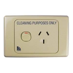 SOCKET SW 1G NEON CLEANER LBL 10A BEIGE ML2015C-BG