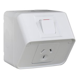 SOCKET IP53 SINGLE HORIZONTAL 15A
