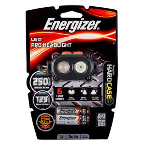 HEADLIGHT LED 600LM BLK/GRY HARDCASE PRO ENERGIZER