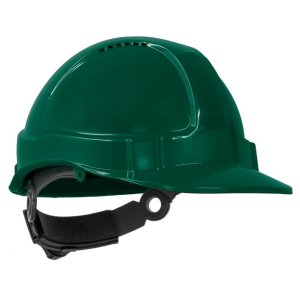 HARD HAT TUFF NUT SHORT PEAK VENTED 6PT RATCHET GRN TN1R