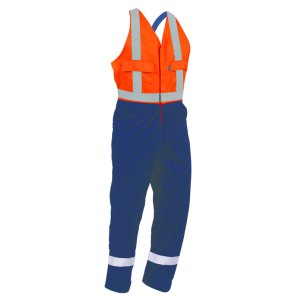 OVERALL BIB COTTON TAPED NVY/ORA 7 410022