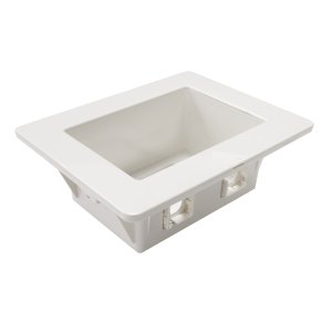 AV RECESSED WALL BOX WITH 2 AMDEX OUTLETS & 1 GPO OPENING