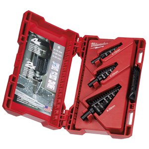 STEP DRILL BIT SET 3PC 4-12, 4-20 & 6-35MM