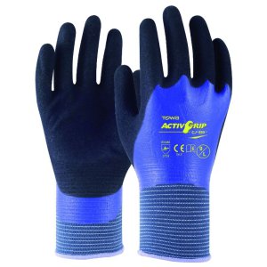 GLOVE NITRILE ACTIVGRIP FULL DBL DIP 11 AG569 MICROFINISH