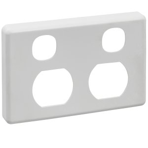 (I) COVERPLATE FOR DBL SW SOCKET VERT WHT C2025VC2