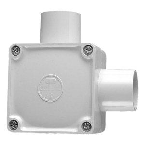 (I) JUNCTION BOX SQ ANGLE 2WAY PVC 32MM GREY 252/32/2AGY