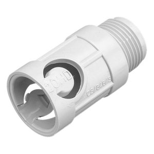(I) ADAPTOR SCREWED/CORRUGATED PVC 20MM GREY 263/20CGY