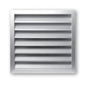 GRILLE WEATHERPROOF LOUVRE 410X410MM NAT ANODISED DCT1405
