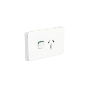 SKIN SOCKET HORIZ SINGLE 15A 250V VW 394/15C-VW