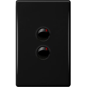 SWITCH E-DED 16A 2G BLACK ED770/2BL