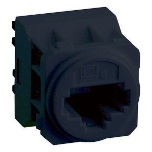 SOCKET DATA RJ45 CAT6 BLACK EMRJ45C6BL