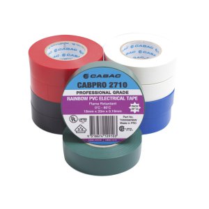 PVC TAPE 2710 RAINBOW 18MM X 20M 10PK CABPRO
