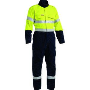 *POA* OVERALL HOODED TAPED YLW/NVY 97R BC8086THD TECASAFE