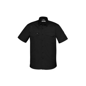 SHIRT MENS S/S R/S BLK M ZW405 RUGGED
