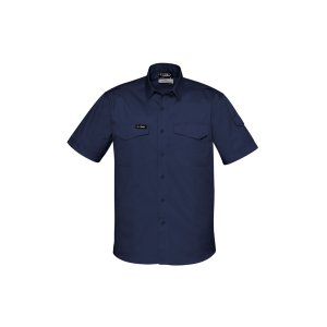SHIRT MENS S/S R/S NVY 2XL ZW405 RUGGED
