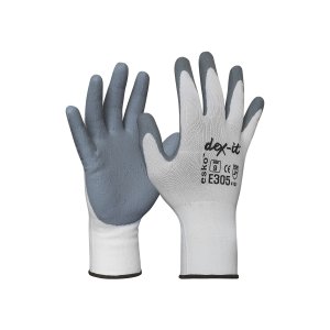 GLOVE GRY FOAM NITRILE COAT NYLON LINER 9 E305 DEX-IT