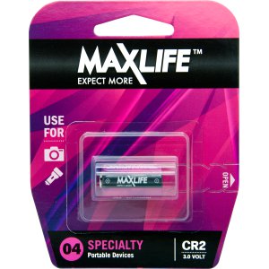BATTERY CR2 LITHIUM 3V SINGLE BATCR2 MAXLIFE