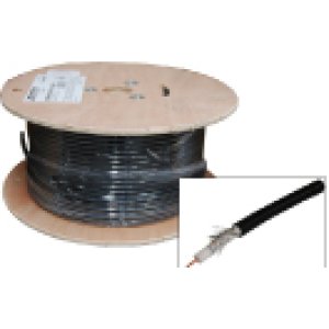 152M ROLL RG6 SHIELDED CABLE BLACK 75 OHM. 18 AWG SOLID CORE