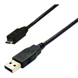 2M USB 2.0 TYPE MICRO B MALE TO TYPE A MALE CONNECTORS.