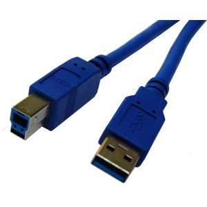 1M USB3.0 TYPE A MALE TO TYPE B MALE CABLE. COLOUR BLUE