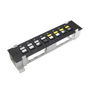 MINI 8 PORT UNLOADED KEYSTONE PATCH PANEL