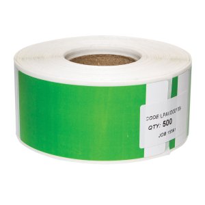 LABEL PAT ROLL ZEBRA 500 GREEN