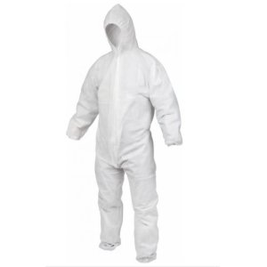 COVERALL BIOHAZARD & ASBESTOS W/RESIST WHT L T380 TITAN
