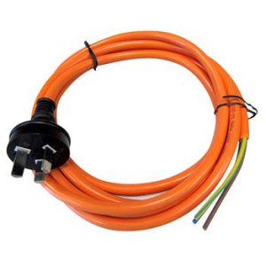 CORD SET 1.5MM STRIPPED TAILS & 3 PIN MLD PLUG ORA 3M