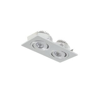 LED RECESS RECT TWIN TILT/ROT 2 X 3W DC 700MA CC WW-BA