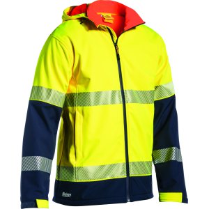 JACKET MENS TAPED RS LINED YLW/NVY 2XL BJ6934T SOFT SHELL