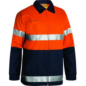 JACKET TAPED ORA/NVY L BK6710T