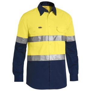 SHIRT MENS L/S TAPED LW LIME/CHAR L BS6696T COOL