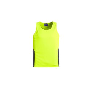SINGLET HI-VIS YLW/CHAR 3XL ZH239 SQUAD