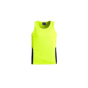 SINGLET HI-VIS YLW/NVY S ZH239 SQUAD